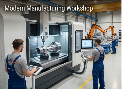 Modern manufacturing workshop